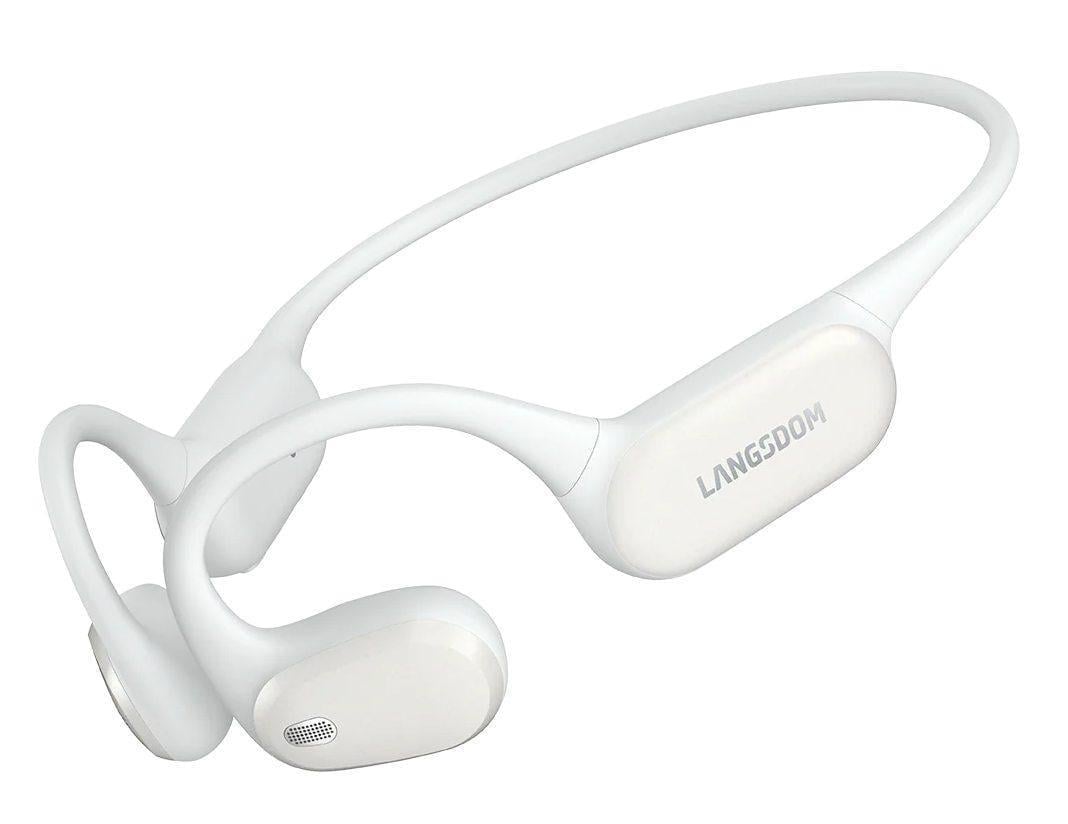 Наушники костные для плавания Langsdom BE-29 Pro 32 ГБ/Bluetooth 5.4/IP68 Белый (36251106)