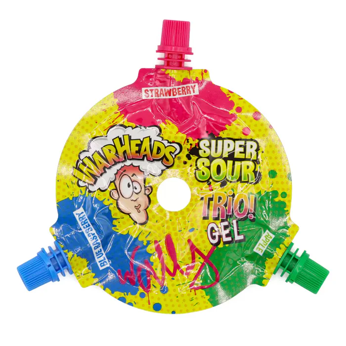 Цукерка желейна Warheads Super Sour Trio Gel Wheel 51 г (efagvdfgvd)