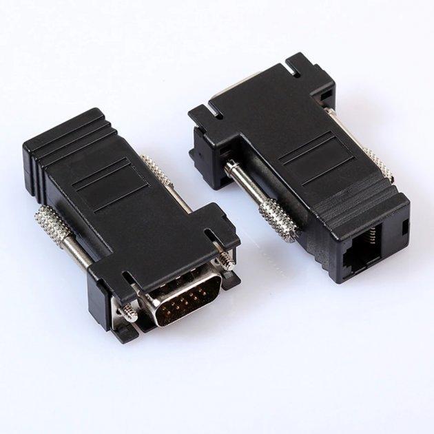 Перехідник моніторний SUNROZ з VGA на RJ45/Lan (A48480) - фото 4