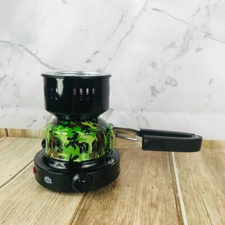 Плитка электрическая для розжига угля кальяна Monster Hookah 002 650 W Green - фото 2