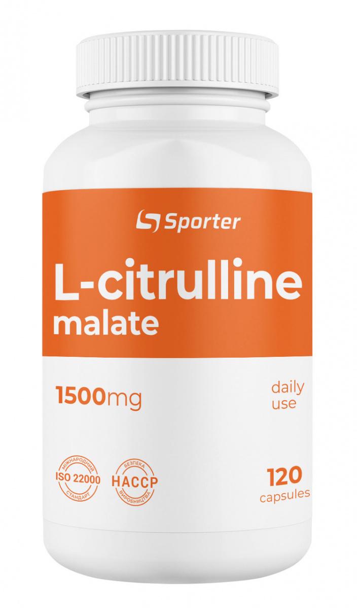 Цитруллин для спорта Sporter L-Citrulline Malate 1500 мг 120 Caps