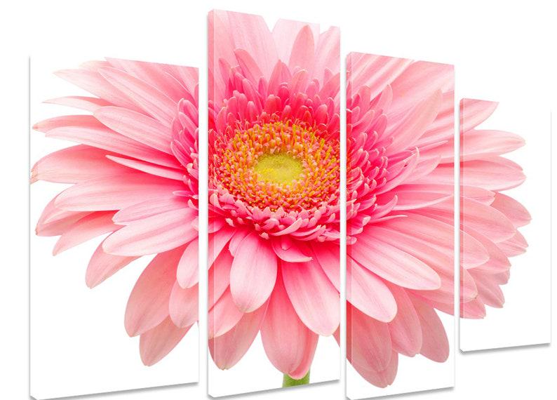 Модульна картина KIL Art Рожева гербера на холсті з чотирьох частин 89x56 см (M4_M_287)
