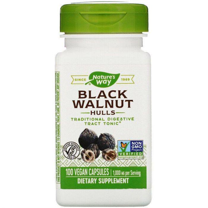Скорлупа черного ореха Nature's Way 1000 мг 100 веганских капсул (NWY-10600)