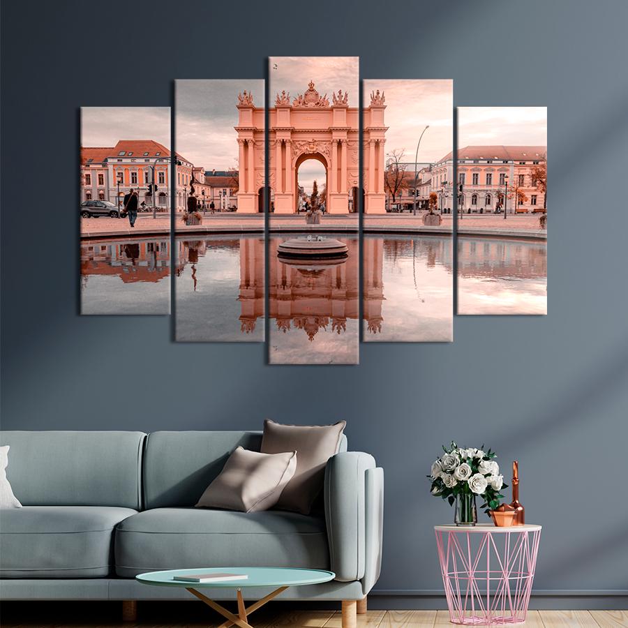 Картина город Монументальные Бранденбургские ворота 187x119 см (A609-5)