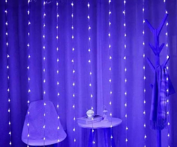 Гирлянда занавес на окно 160 LED 2х2 м USB Разноцветный (2127551)