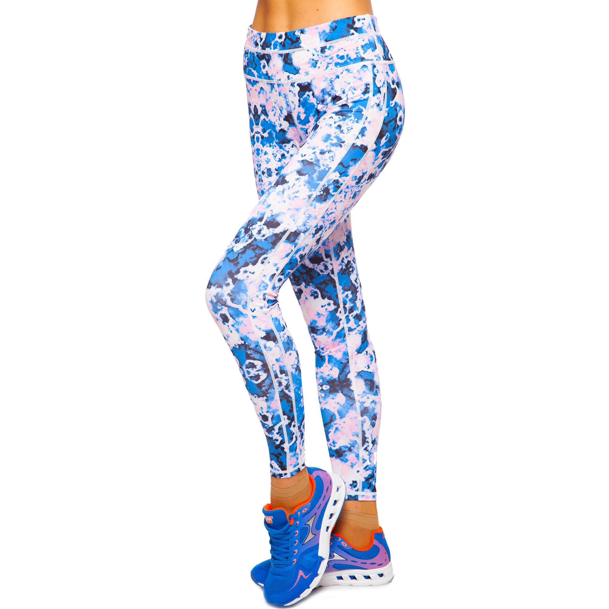 Лосины женские с принтом DOMINO YH122 M Белый/Синий (YH122_M)