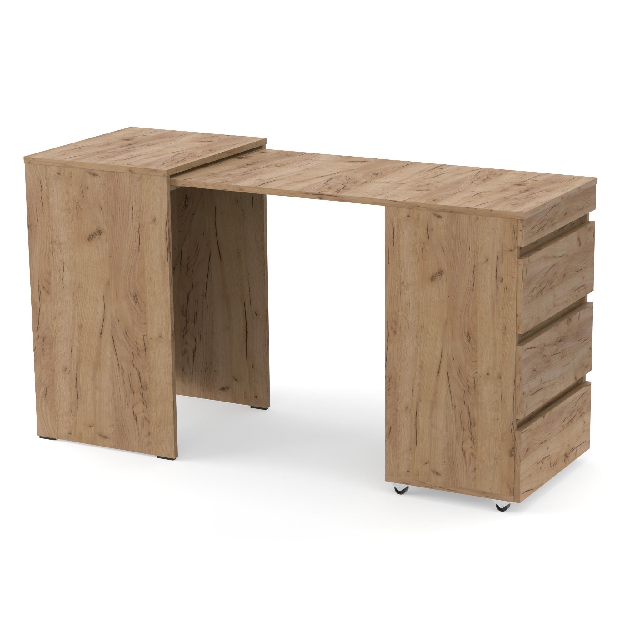 Стол-тумба раздвижной Неман БАРИ Дуб крафт золотой (371865)