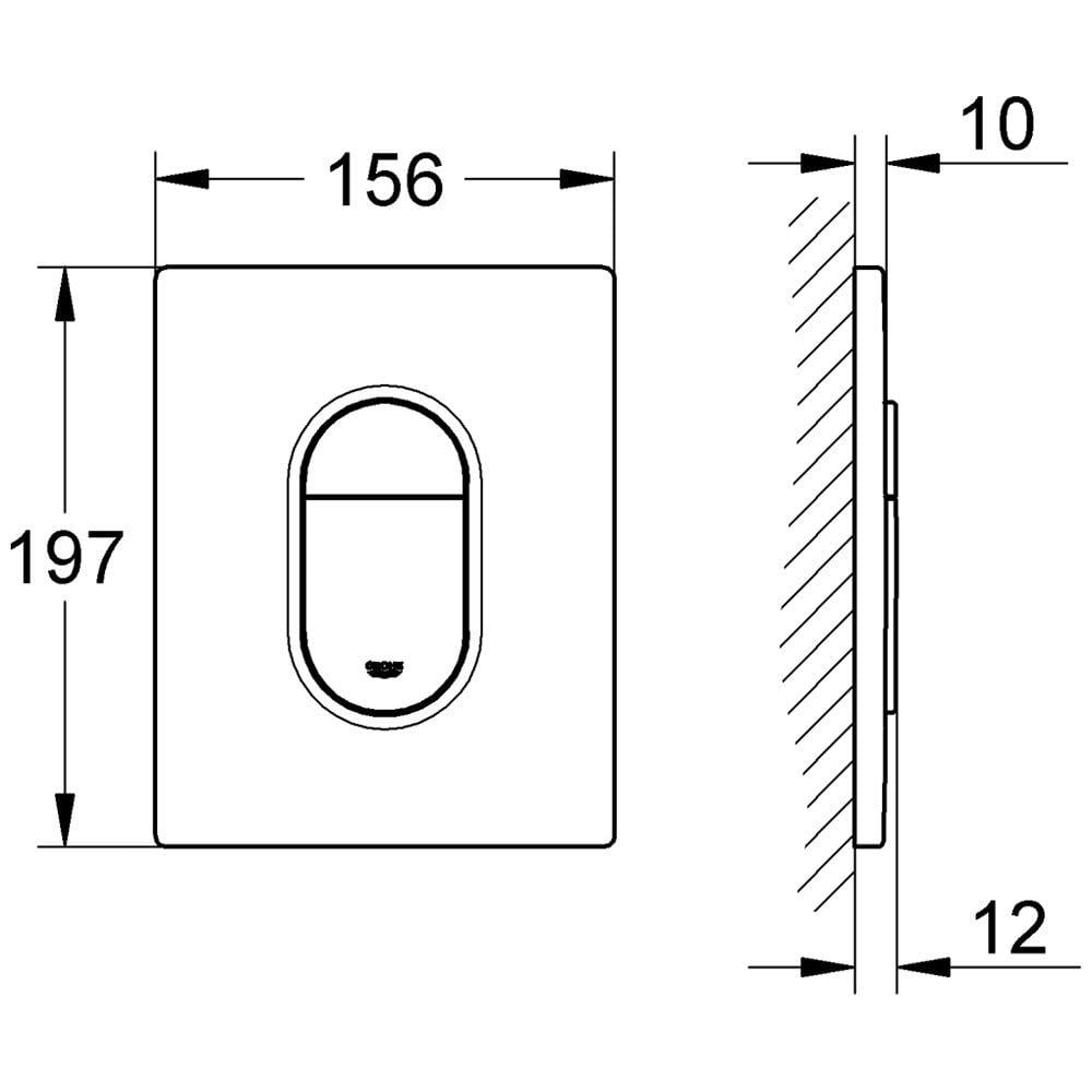 Кнопка слива для инсталляции Grohe Arena Cosmopolitan 38844000 Хром (148272) - фото 2