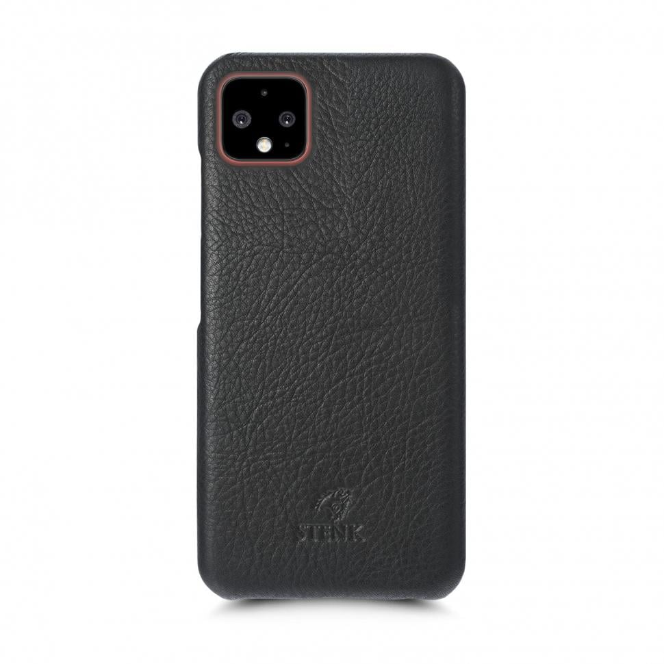 Кожаная накладка Stenk Cover для Google Pixel 4 Черный (69242)