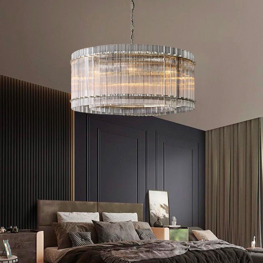 Люстра кришталева кругла із сріблом Ø 80 см (MJ 99-800 CH) - фото 2 Люстра кришталева кругла із сріблом Ø 80 см (MJ 99-800 CH) - фото 2