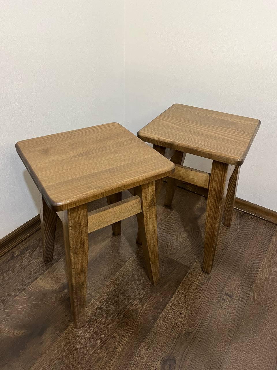 Комплект табуретів з твердим сидінням 45х30х30 см 2 шт. Бук/Горіх (0074) - фото 6 Комплект табуретів з твердим сидінням 45х30х30 см 2 шт. Бук/Горіх (0074) - фото 6