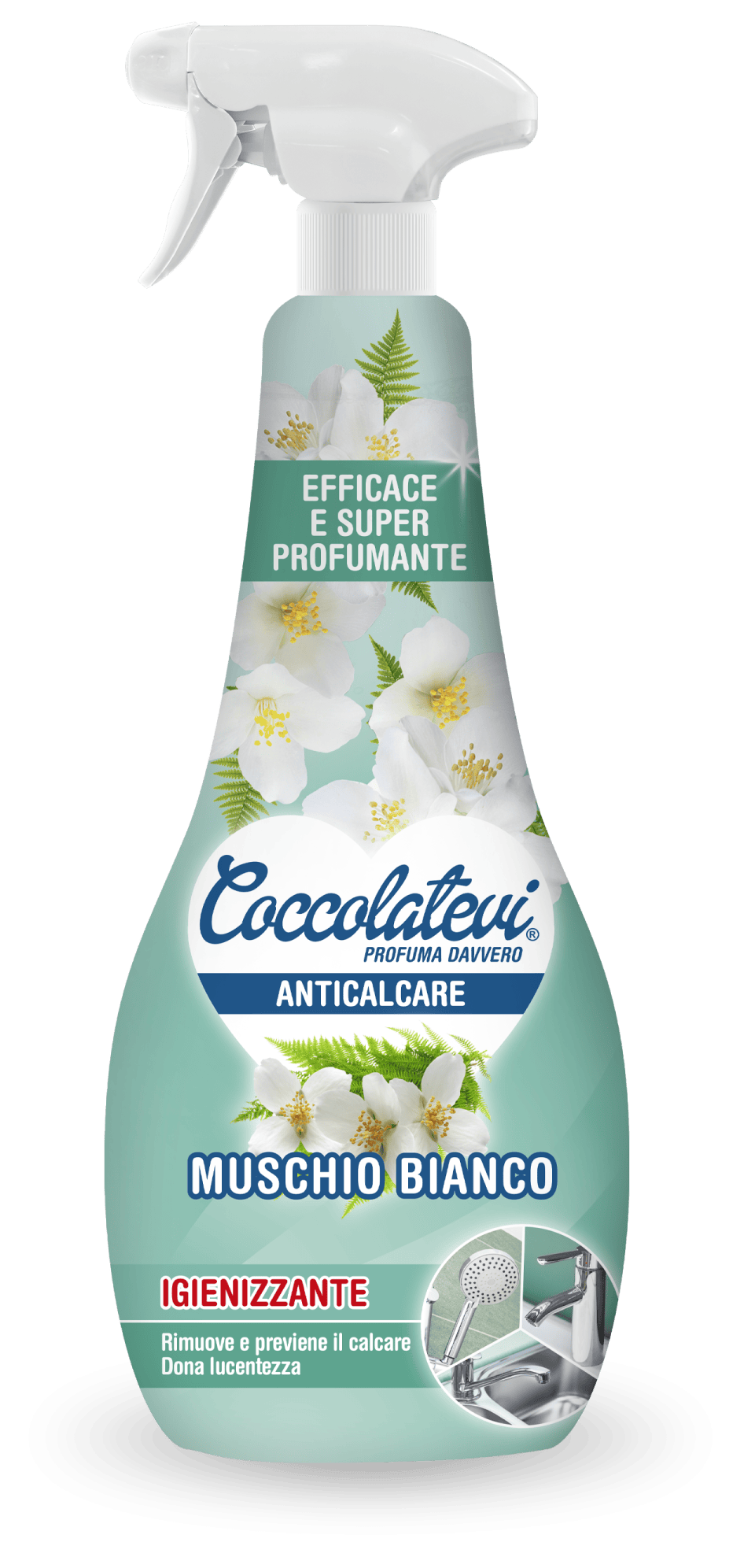 Спрей для прибирання ванної кімнати Coccolatevi Bagno Anticalcare аромат білого мускусу 750 мл (27763153)