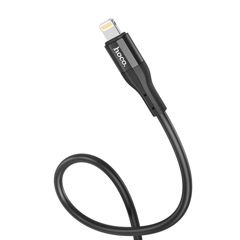 Кабель Hoco Lightning Creator silicone charging data cable X72 2,4 A 1 м Black (547318) - фото 3