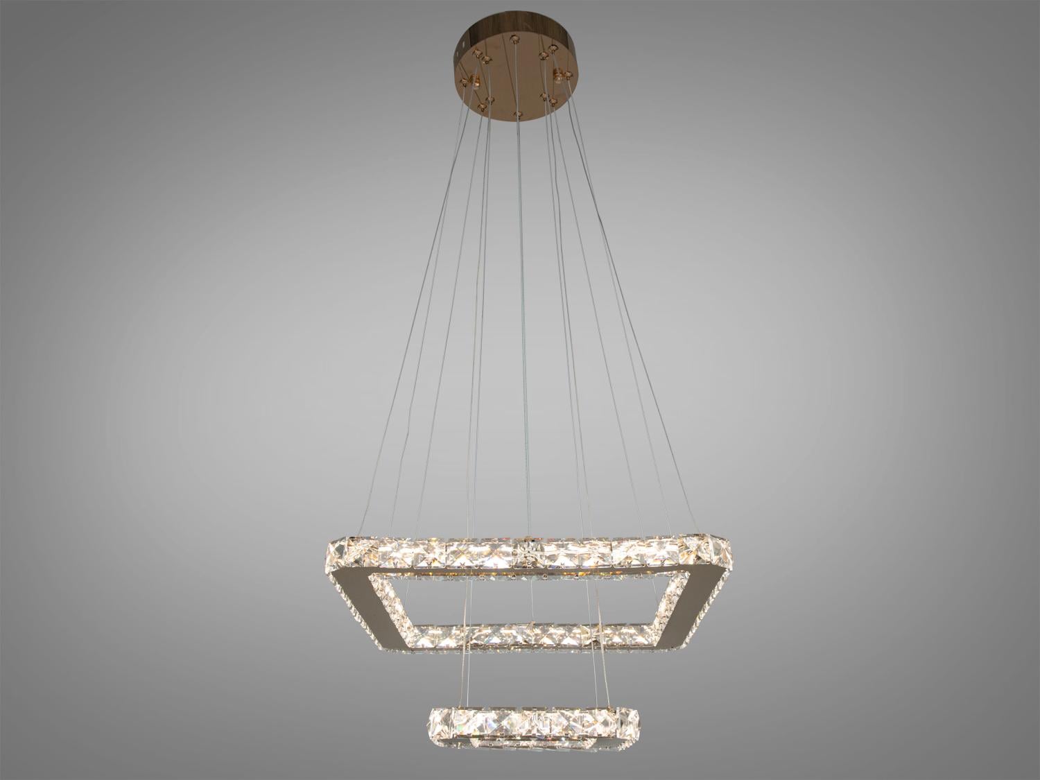 Люстра светодиодная Diasha хрустальная 38W (7223-2W/400+210G)