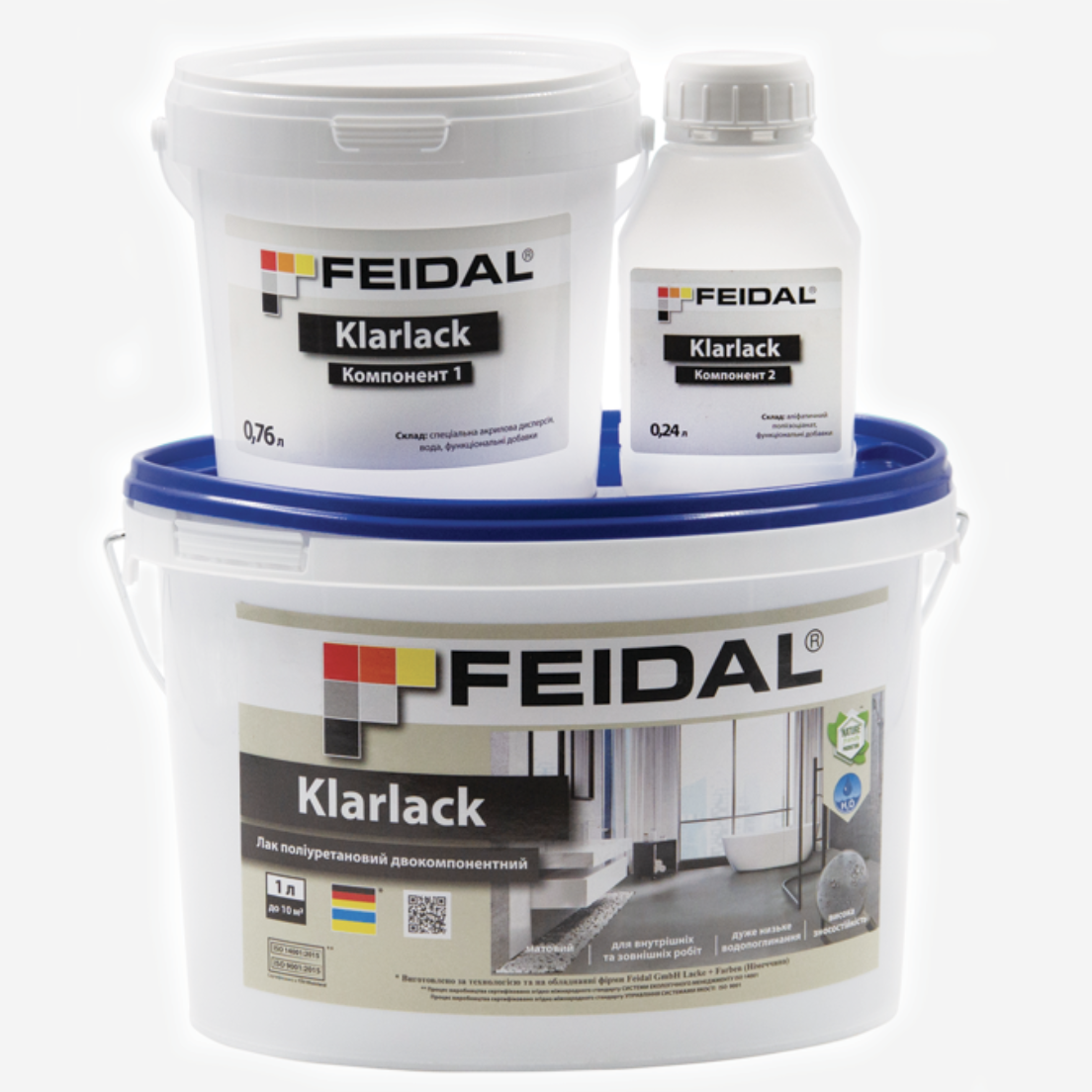 Лак двухкомпонентный Klarlack Feidal полиуретановый 1 л Матовый (27581976)