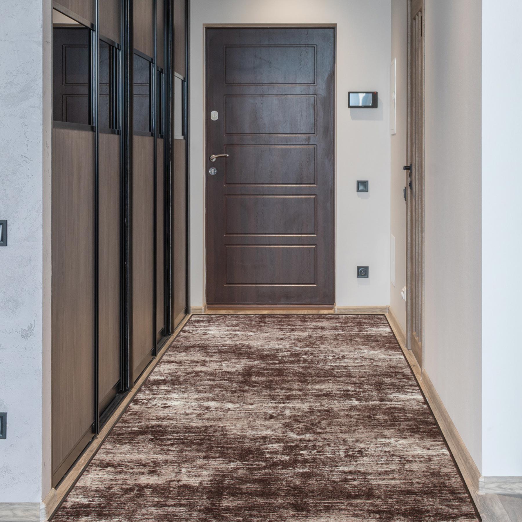 Ковер безворсовый на резиновой основе DAKARIA Ratio PrintGel Run 1023vl39-p5 2x2 м Коричневый (00-00015078) - фото 4 Ковер безворсовый на резиновой основе DAKARIA Ratio PrintGel Run 1023vl39-p5 2x2 м Коричневый (00-00015078) - фото 4