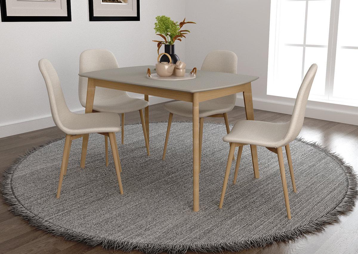 Стол кухонный обеденный Intarsio EXEN 120x80 см Серый (EXENGR) - фото 3