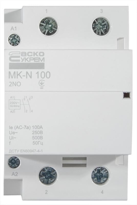 Контактор модульный АСКО-УКРЕМ MK-N 2P 100 А 2NO 220 В (A0040030038)
