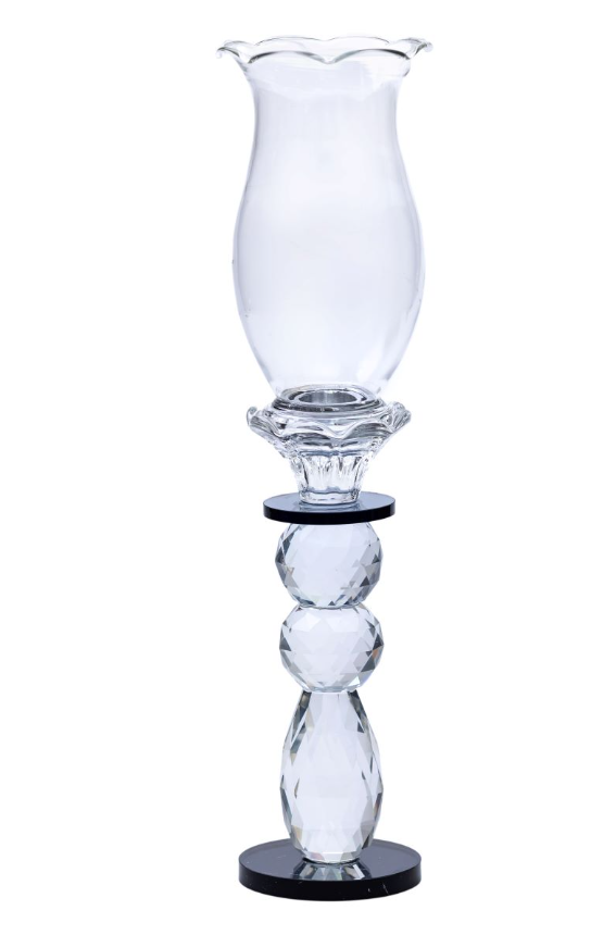 Свічник декоративний Fantasy скляний 32 см Прозорий/Чорний - фото 2 Свічник декоративний Fantasy скляний 32 см Прозорий/Чорний - фото 2