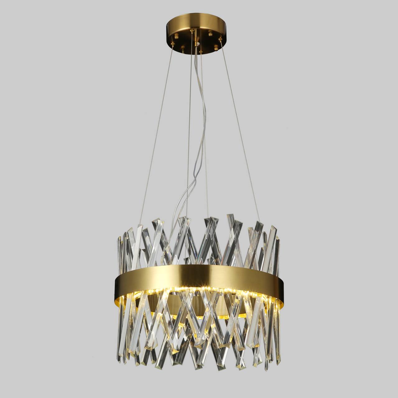 Люстра led круглая с пультом 40 см Золотой (909-LXL3009 GD)