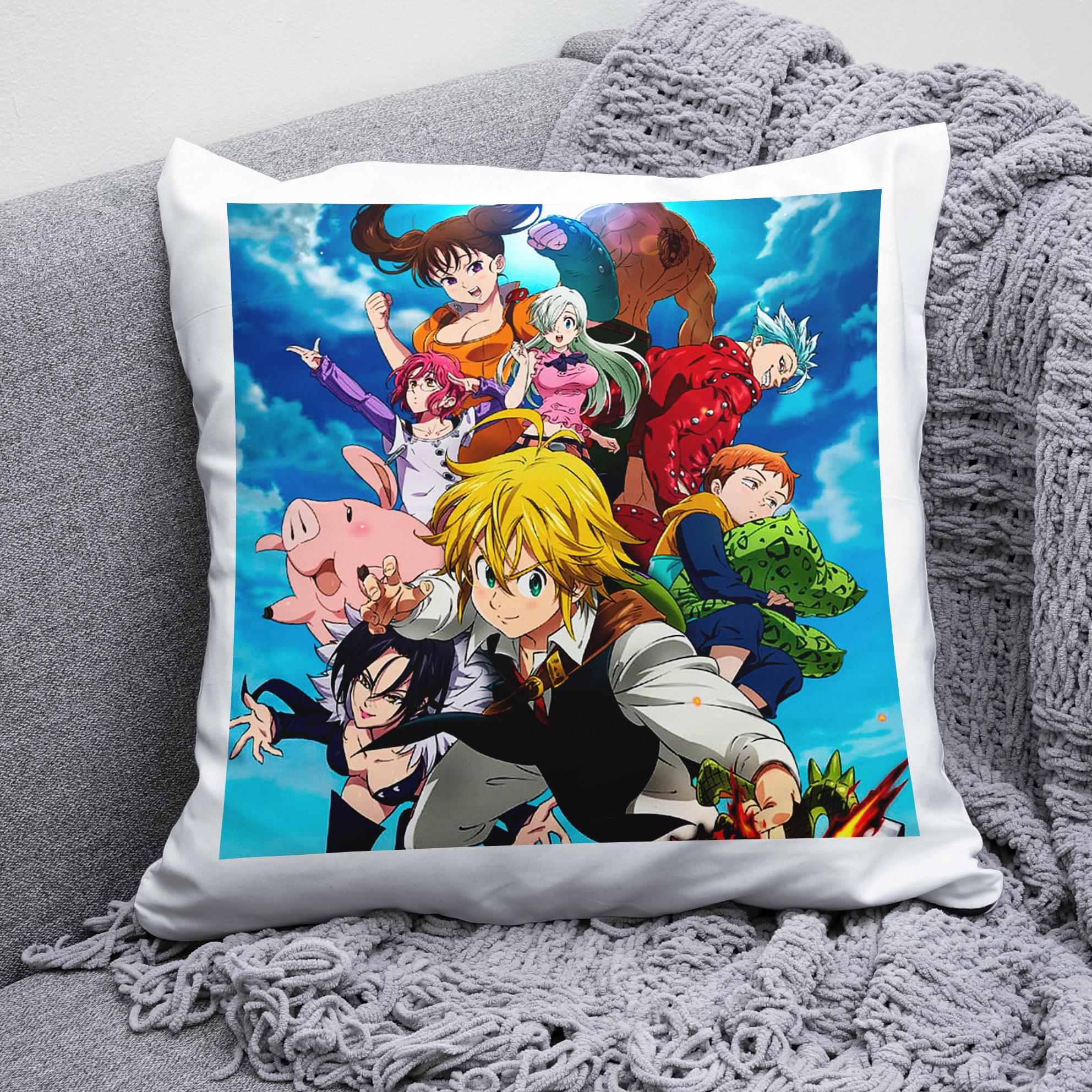 Плюшевая подушка квадрат с принтом 7 смертных грехов Nanatsu no Taizai "2