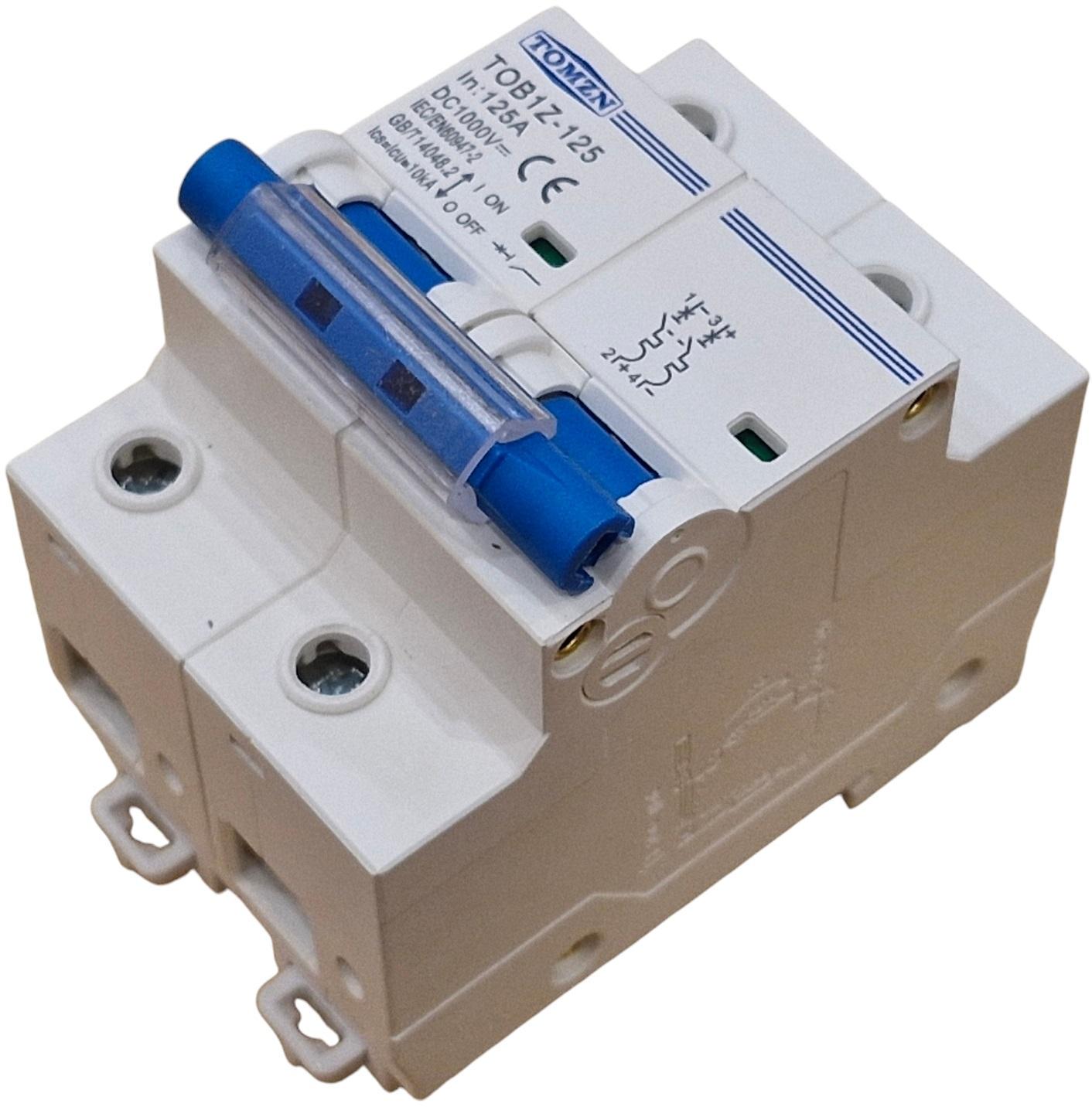 Выключатель постоянного тока TOMZN автоматический DC 125 А двухполюсный до 600 В (101658510)