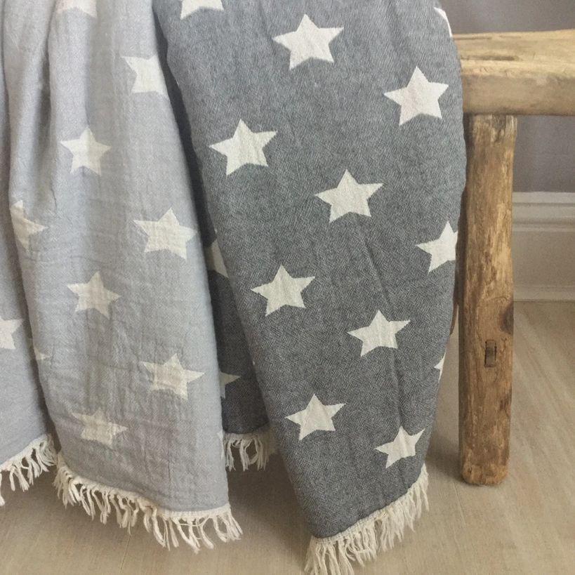 Плед-накидка Barine Wool Star Throw Grey 135х170 Сірий (svt-2000022275774) - фото 2