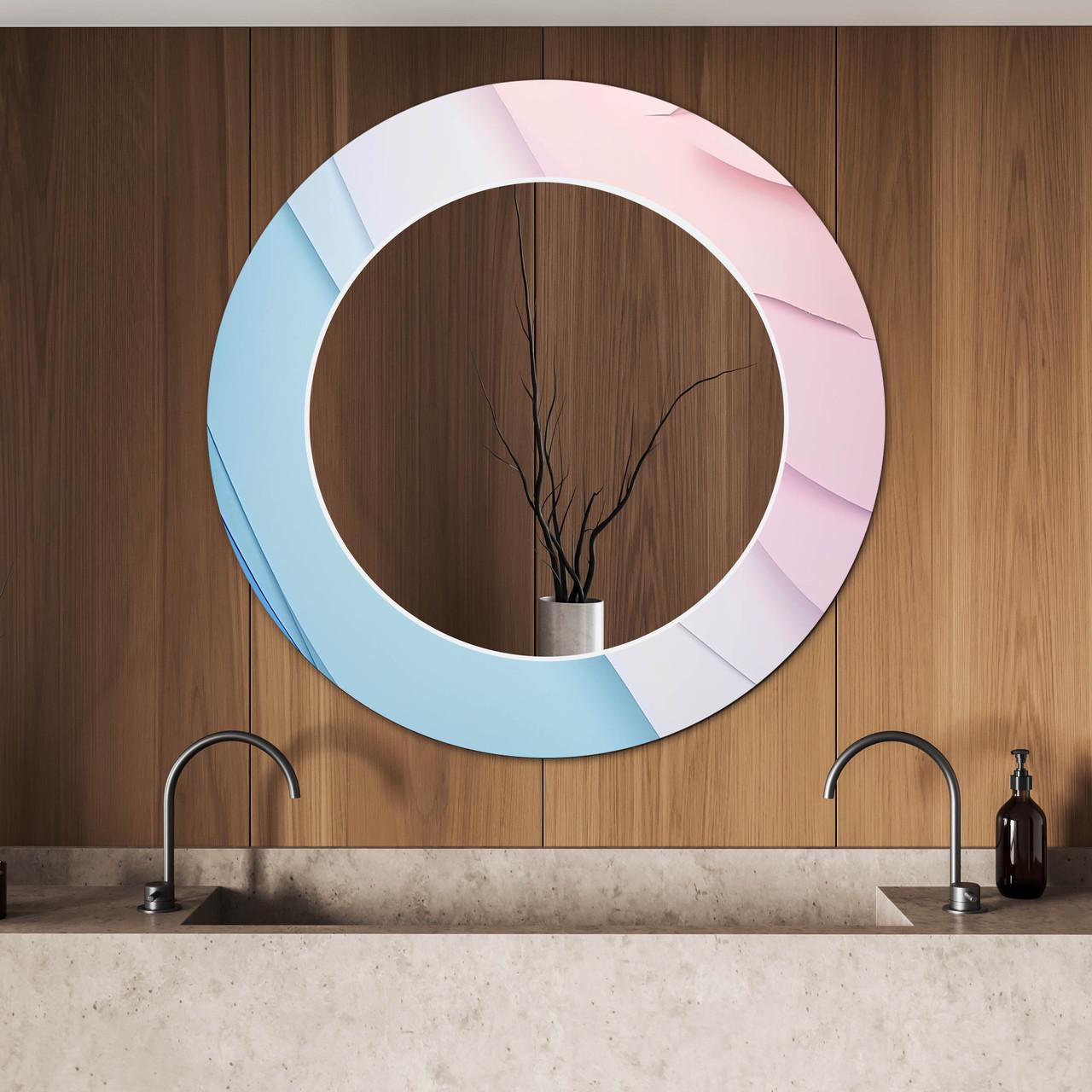 Зеркало на стену NovellaPrint с рисунком волны круглое 70 см (2017.3) Зеркало на стену NovellaPrint с рисунком волны круглое 70 см (2017.3)