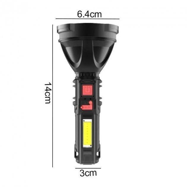 Ліхтар акумуляторний світлодіодний BL-830 USB Charging flashlight - фото 2