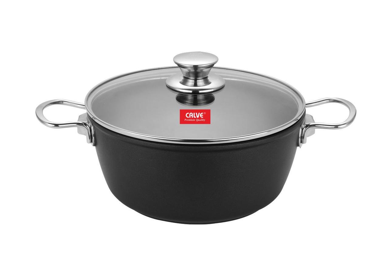 Кастрюля Calve с антипригарным покрытием и крышкой 24 см 5 л (CL-1137) Кастрюля Calve с антипригарным покрытием и крышкой 24 см 5 л (CL-1137)