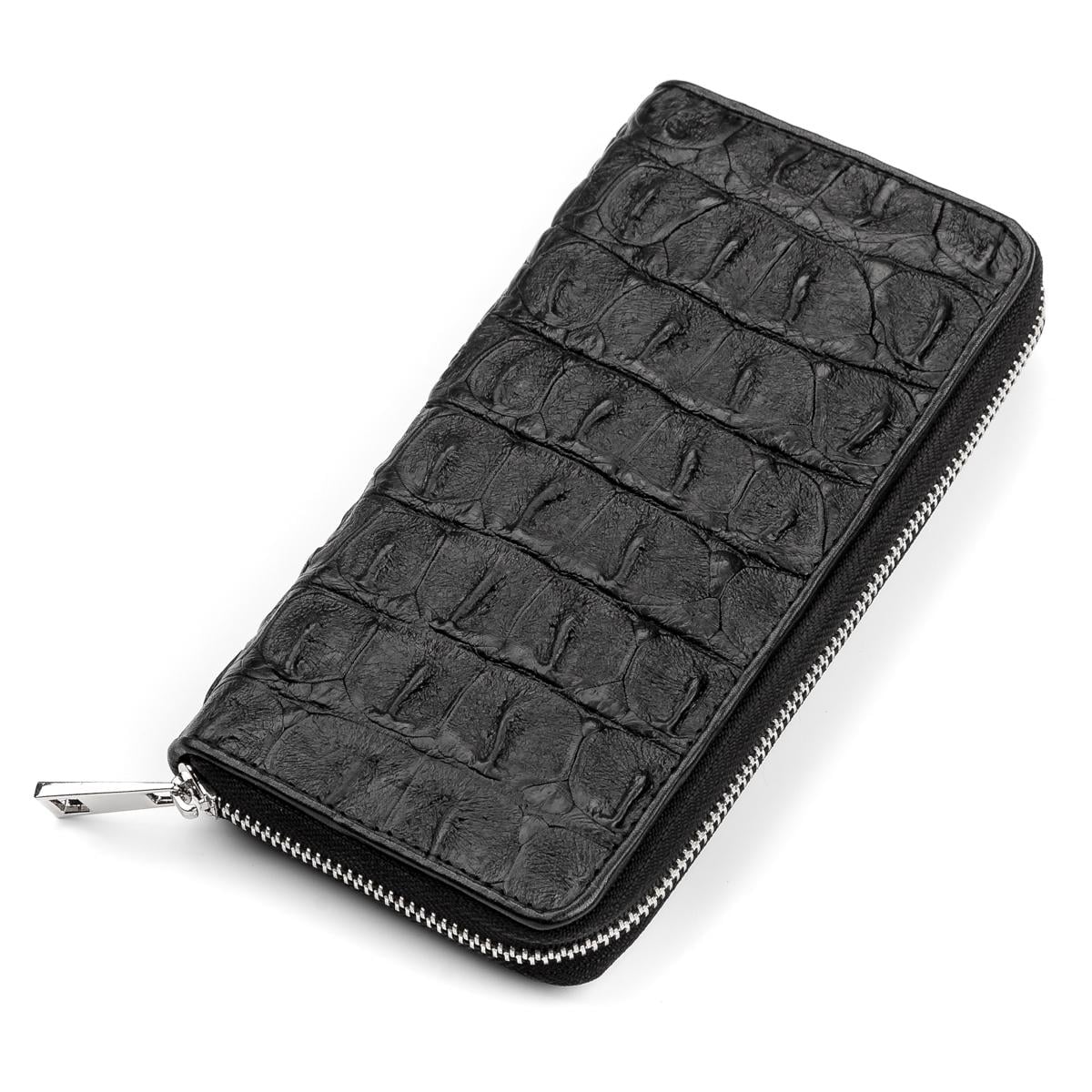 Кошелек-клатч Crocodile leather 18012 натуральная кожа Черный (7517)