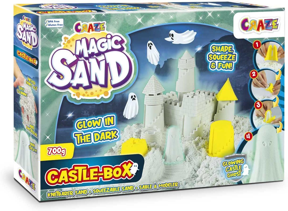 Кінетичний пісок CRAZE Magic Sand Замок у коробці світиться в темряві 700 г (300411)