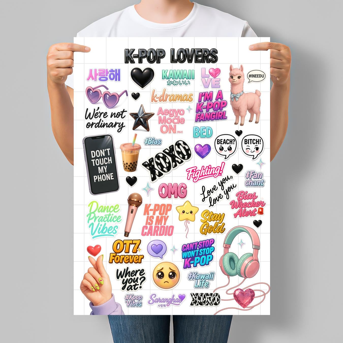 Постер K-POP LOVERS для девочки-подростка 30x42 см A3 без рамки (ANIME113_A3)