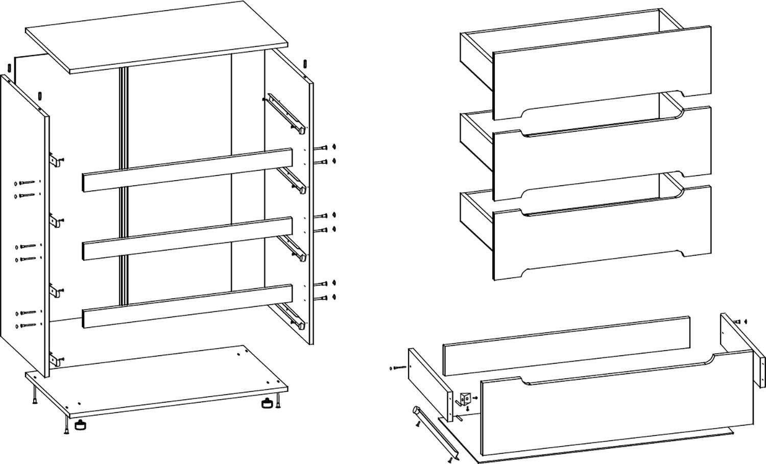 Комод Компаніт МС 7 80х46,4х102 см Венге комбі - фото 3