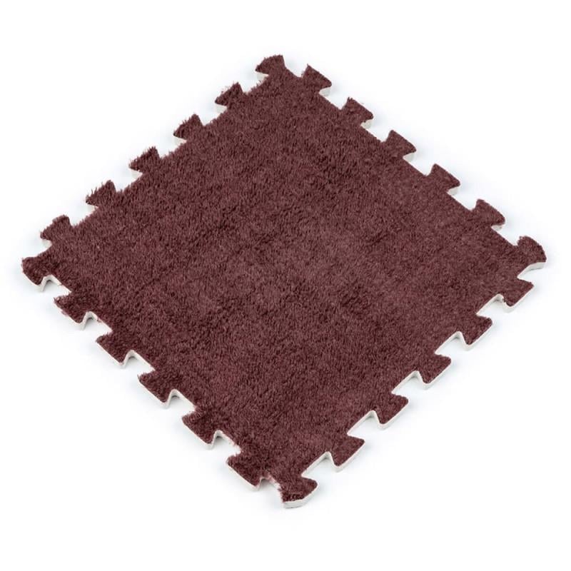 Коврик-пазл плюшевый Sticker Wall SW-00002082 30х30х1 см Коричневый (27050787)