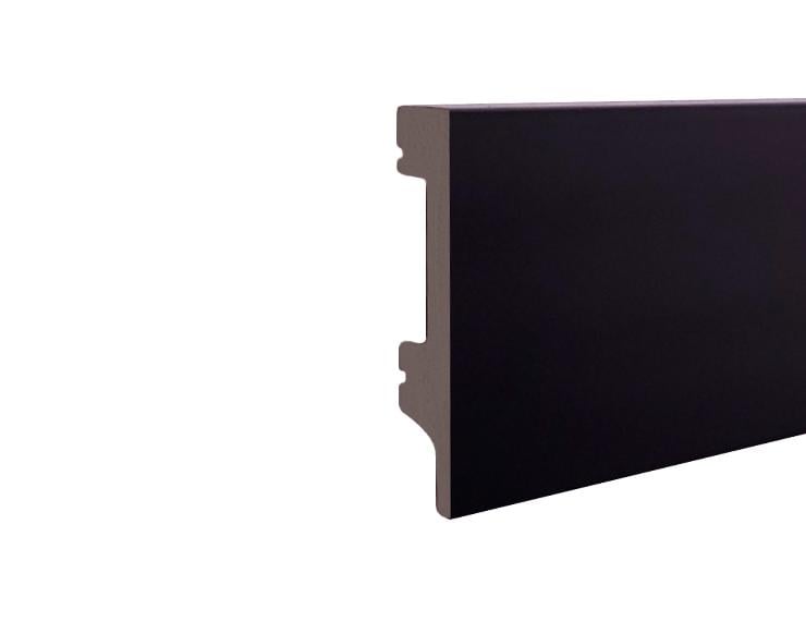 Плинтус дюрополимерный 15х80 мм Черный (8015Р-5004-4)