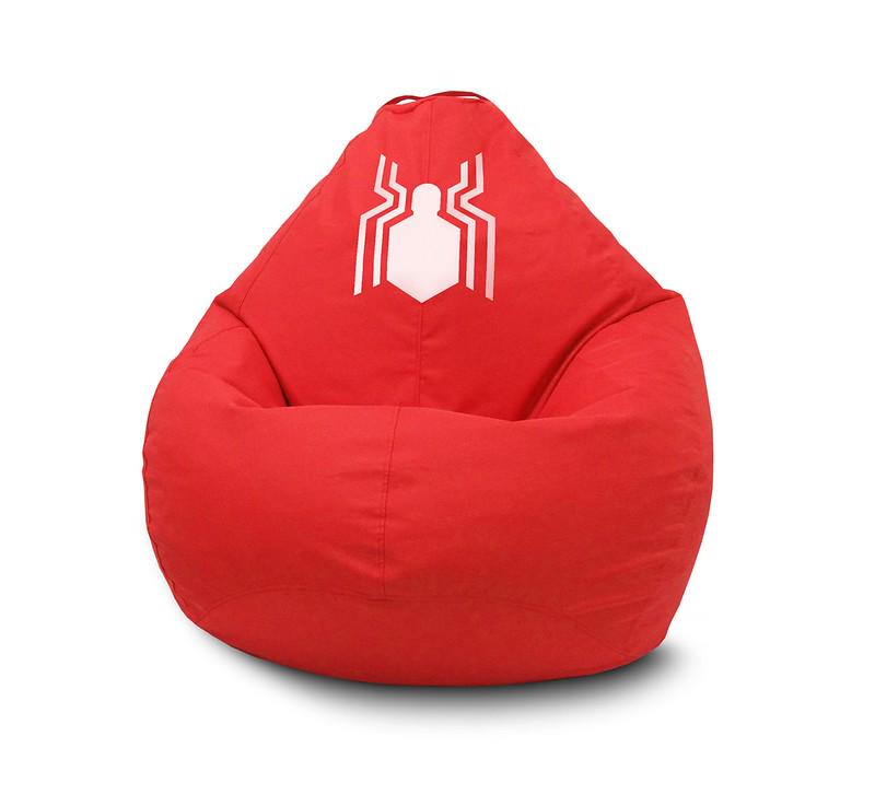 Кресло мешок iPuff Spider-Man New logo Оксфорд XL 80x110 см Красный