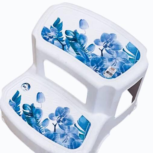 Табурет на 2 ступеньки Орхидеи Белый - фото 2 Табурет на 2 ступеньки Орхидеи Белый - фото 2