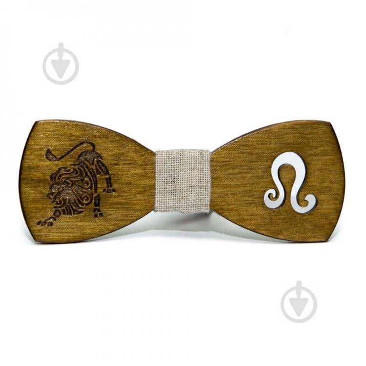 Деревянная Галстук Бабочка Gofin wood Знак Зодиака Лев GBDH-8434