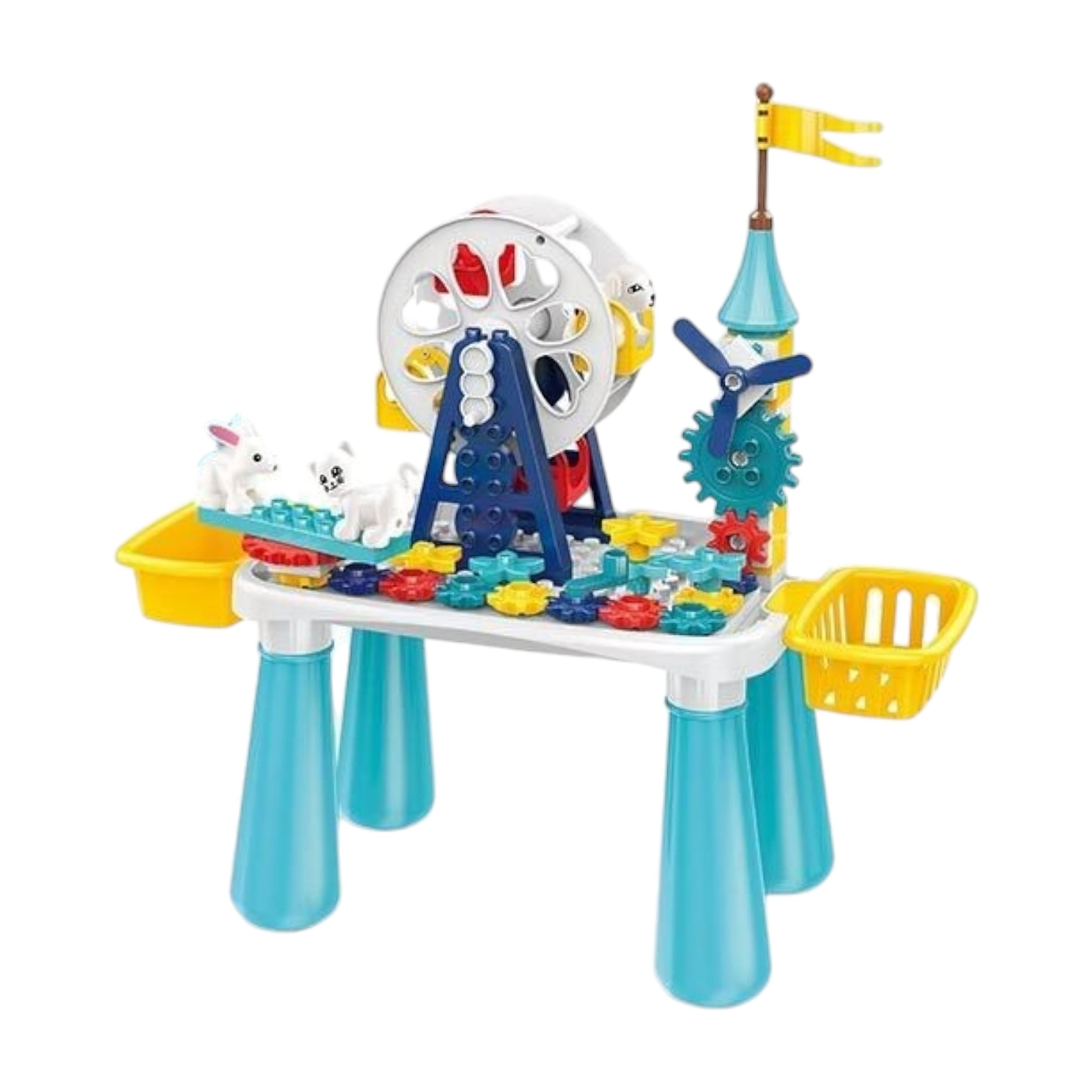 Конструктор 222 B-70 столик игровой/фигурки животных 66 эл. (28535569)