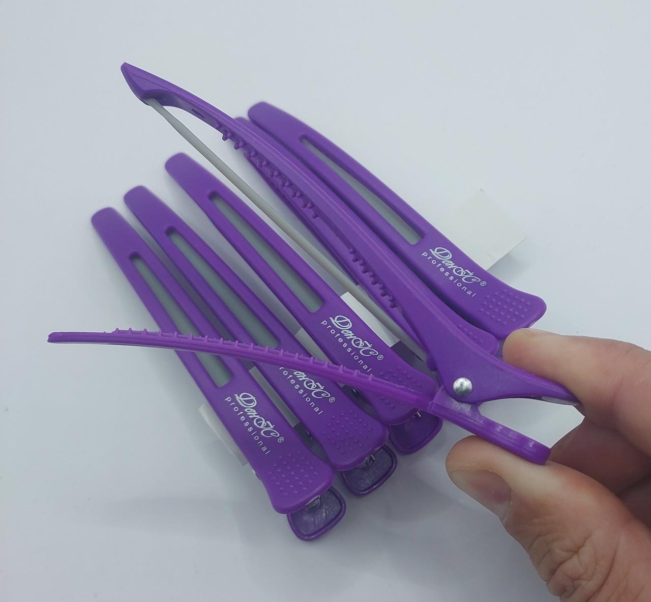 Зажим-Уточка с резинкой для волос ДенІС professional пластик 110 мм Сиреневый (1453071866) - фото 5 Зажим-Уточка с резинкой для волос ДенІС professional пластик 110 мм Сиреневый (1453071866) - фото 5