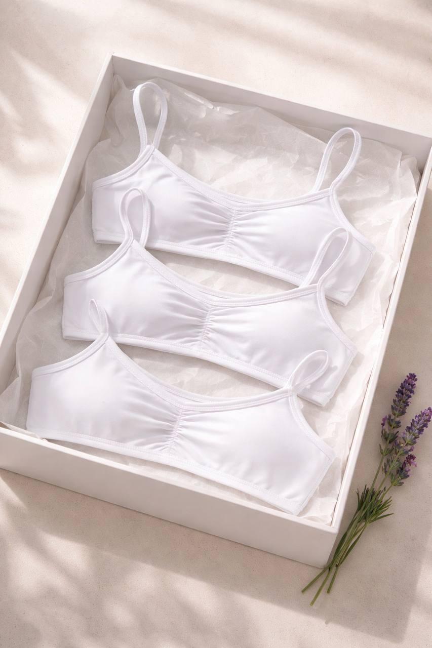 Набір топів для дівчинки BAYKAR р. 3 122-128 см 5-6 років 3 шт. Білий (4407-01)