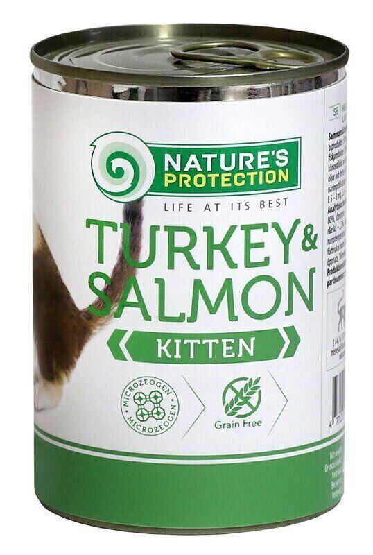 Корм влажный для котят Nature's Protection Kitten Turkey&Salmon 400 г