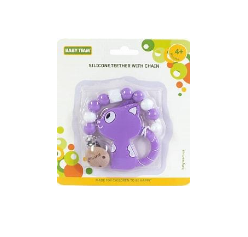 Прорезыватель силиконовый Baby team Котик (2303589532)