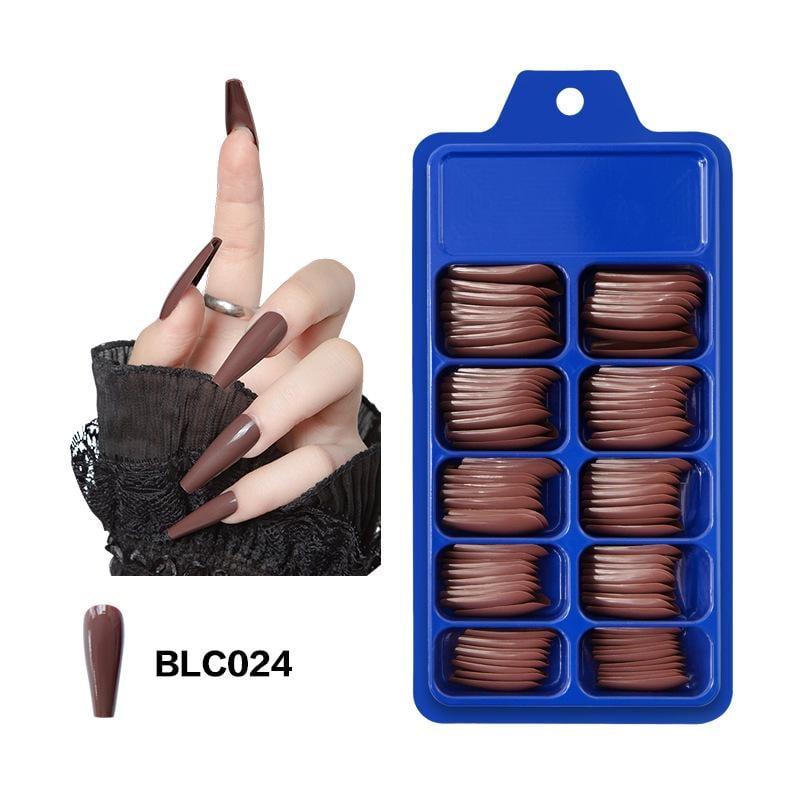 Накладные ногти Bananahall BLC024 Балерина 100 шт. Шоколадный (A9954) - фото 2 Накладные ногти Bananahall BLC024 Балерина 100 шт. Шоколадный (A9954) - фото 2