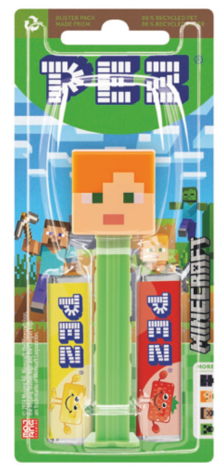 Диспенсер с конфетами Pez Minecraft Alex 17 г (2560078884)