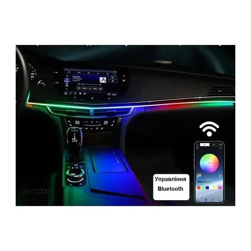 Стрічка діодна на торпеду Ambient Light RGB підсвічування салону 12V 110 см (4588-Leader) - фото 6