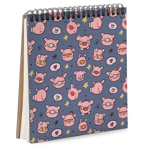 Скетчбук Эмоции свинки 16,7x18 см (BDK_PIG008)