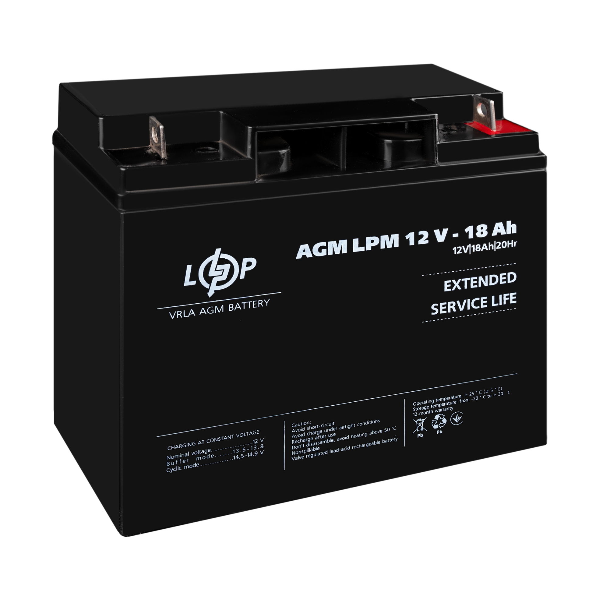 Аккумулятор AGM LPM 12V 18 Ah - фото 3