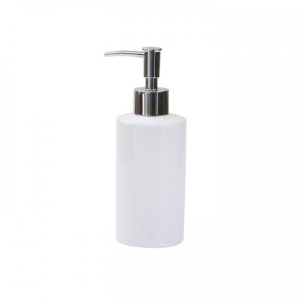 Дозатор для мила Axentia Б'янко кераміка d 6x18 см 200 мл Білий/Хром (282454)